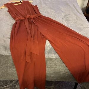 Banana Republic Rust Sleeveless Jumpsuit